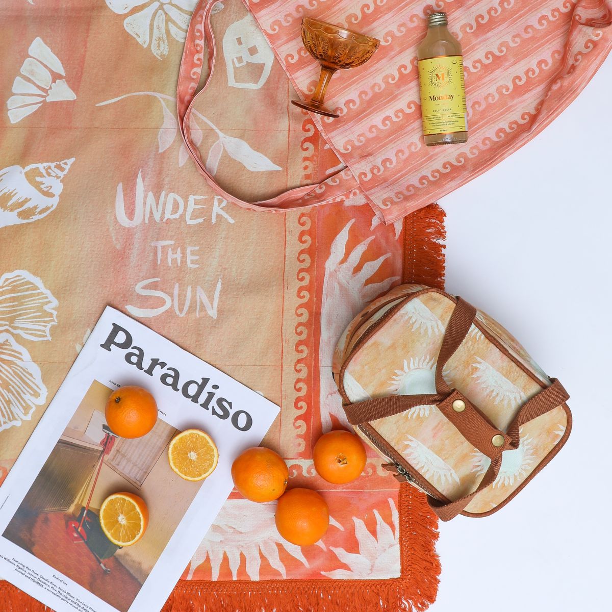 Sol Picnic Rug - Tangerine