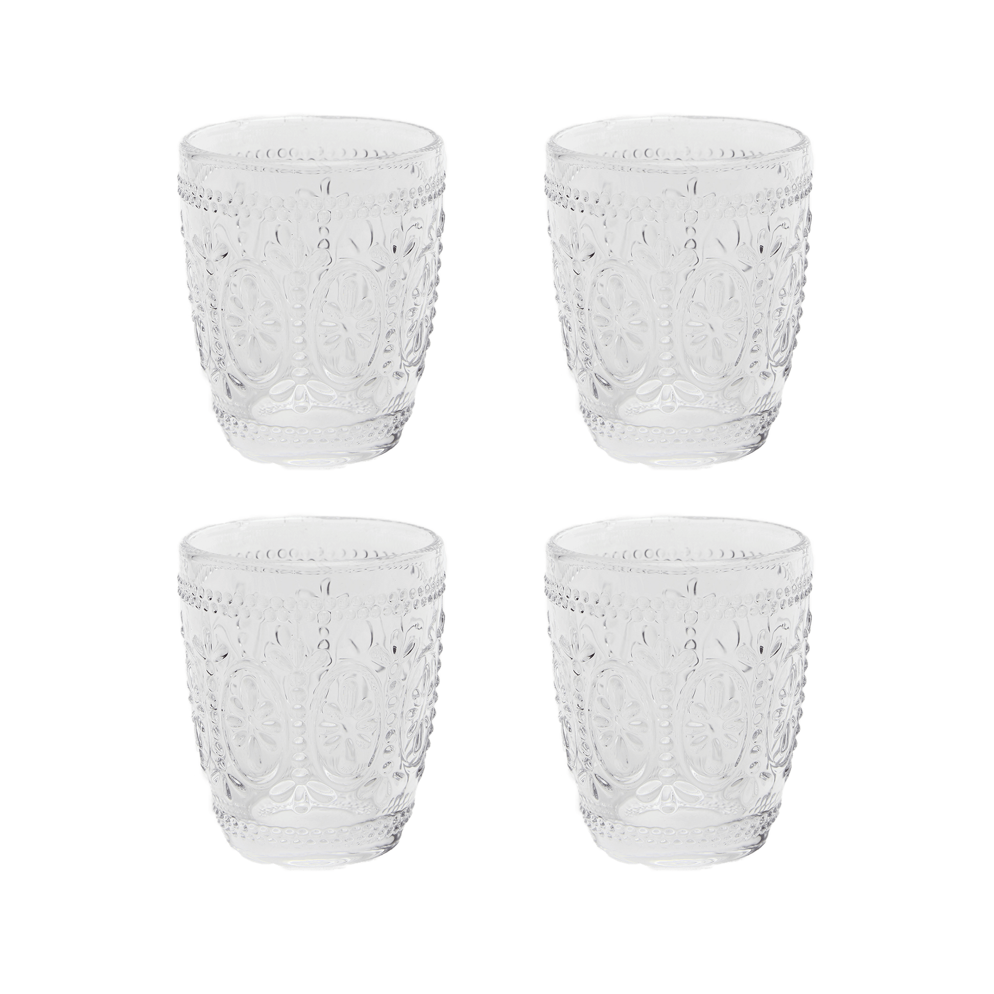 Tumbler Glass Set of 4 Clear