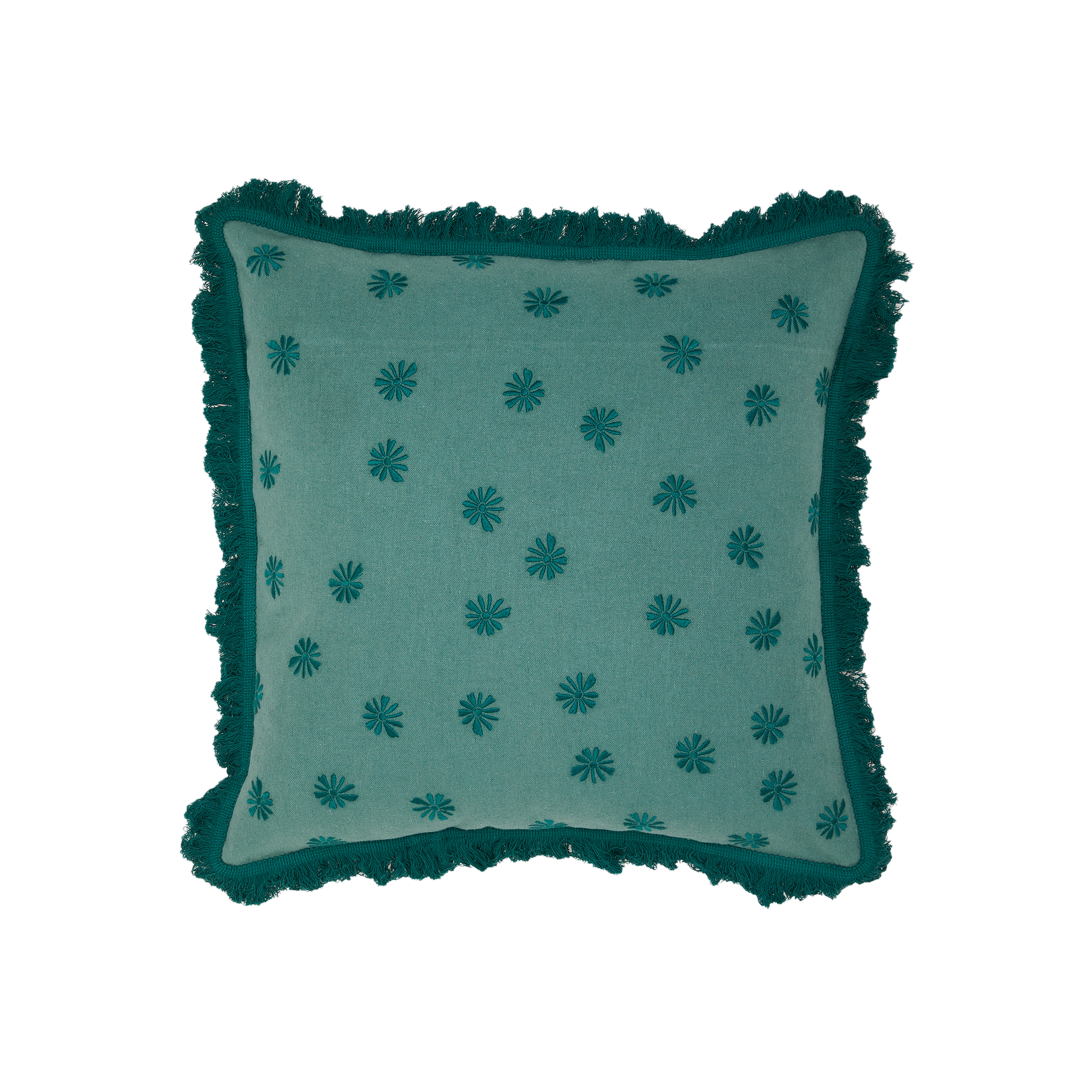 Hemp Cushion Cover Daisy Sage