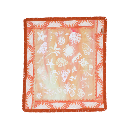 Sol Picnic Rug - Tangerine