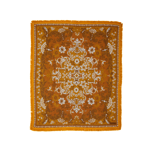 Ornate Floral Throw