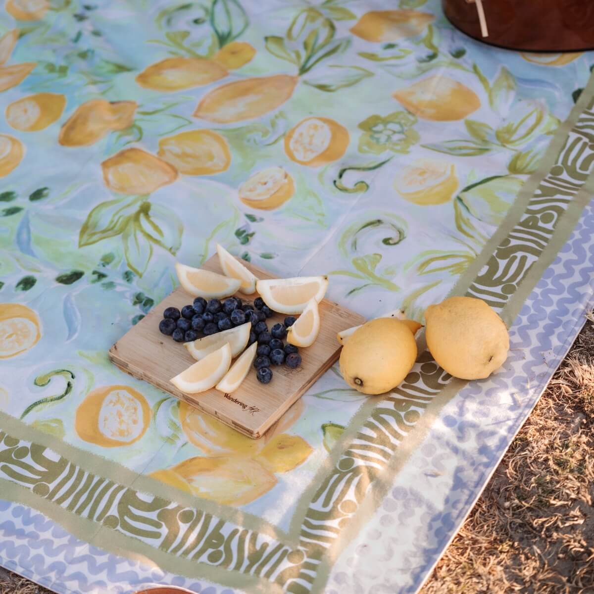 Le Lemon Picnic Rug - Olive